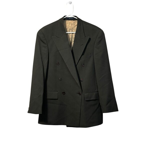 Ralph Lauren Size 39R Green Double Breasted Wool Jacket Blazer Designer‎ Classic - Picture 1 of 16